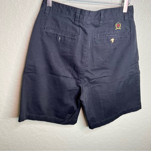 Navy Blue Tommy Hilfiger Cotton Dress Shorts - Picture 4 of 10